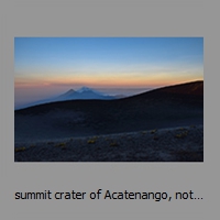 summit crater of Acatenango, note flowers at minus degrees